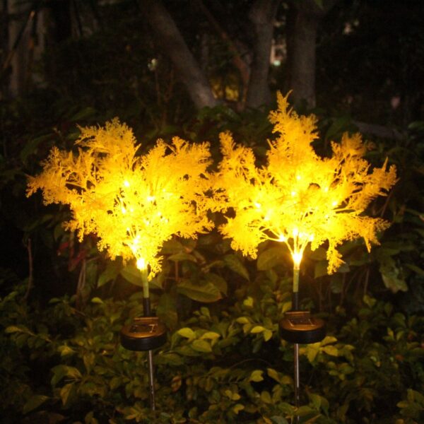 2Pcs Solar Flower Lights Outdoor Garden Stake LED Landscape Xmas Decor Lamp