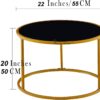 Living Room Best Table For Decor Home Modern Coffee Table Round Nesting Gift - Image 2