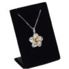 3Pcs Black Velvet L-Shape Jewelry Stands – Earring & Necklace Holders (2"x1.5"x3") - Image 2