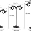 Black Metal Earring Stands Detachable Hook-Shaped Display Racks - Image 3