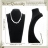 3Pcs Black Velvet Necklace Display Busts – Mannequin Stands for Trade Shows & Selling - Image 4