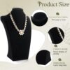 3Pcs Black Velvet Necklace Display Busts – Mannequin Stands for Trade Shows & Selling - Image 3