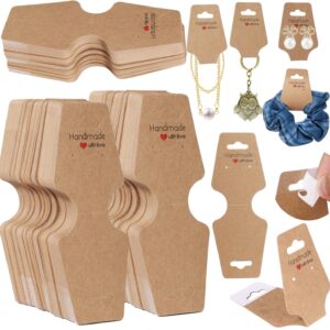 Jewelry Display Cards, Self-Adhesive, for Bracelets, Necklaces, Earrings, Keychains, and Scrunchies