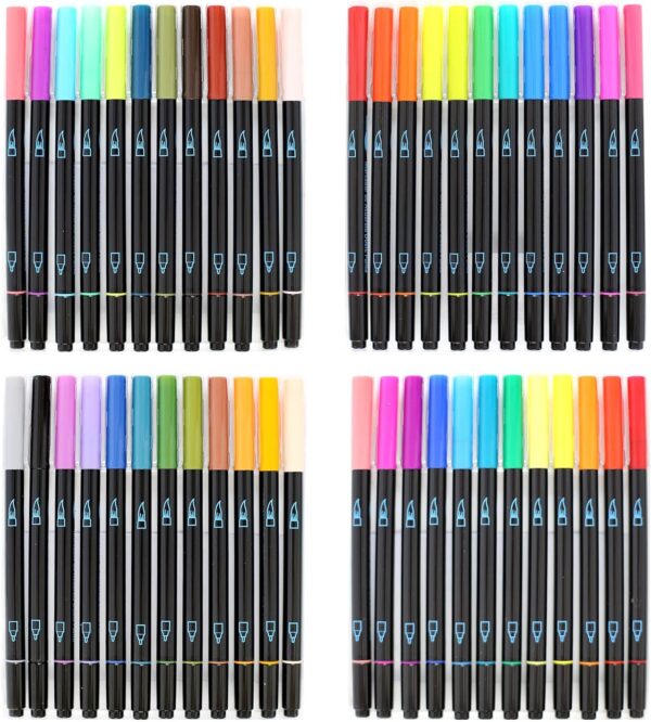 Watercolor Markers Dual Tip, 48 Colors