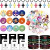 98pcs Bible Verse Party Favors: Cross Necklaces, Stickers, Bracelets, Pins, and Bags - Image 2