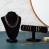 2-Piece Black Velvet Jewelry Display Set – T-Bar & Bust Stand for Necklaces, Bracelets & Earrings - Image 4