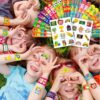 100 Days of School Party Favors: 24 Tattoos & 24 Slap Bracelets - Image 2