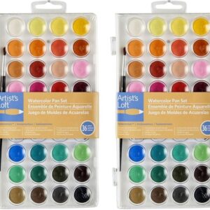 Fundamentals Watercolor Pan Set, 36 Colors (2 Pack)