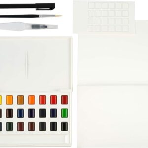 24 Half Pans Watercolor Paint Starter Set