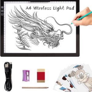 Wireless LED Light Pad, Rechargeable with Stand & Clip