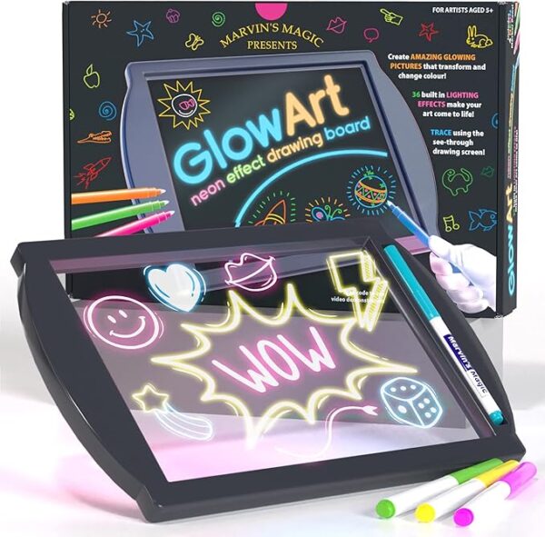 Light-Up Tracing Pad, Battery-Powered Neon Drawing Board for Kids