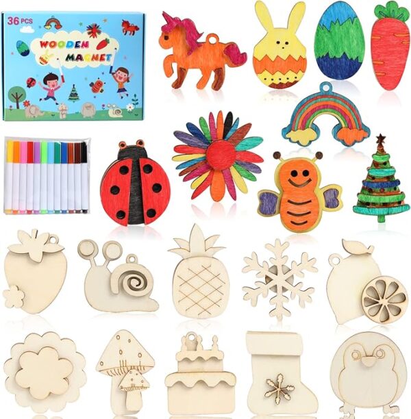 DIY Wooden Magnets Kit for Kids