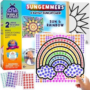 Purple Ladybug Suncatcher Kit Gem Art for Kids