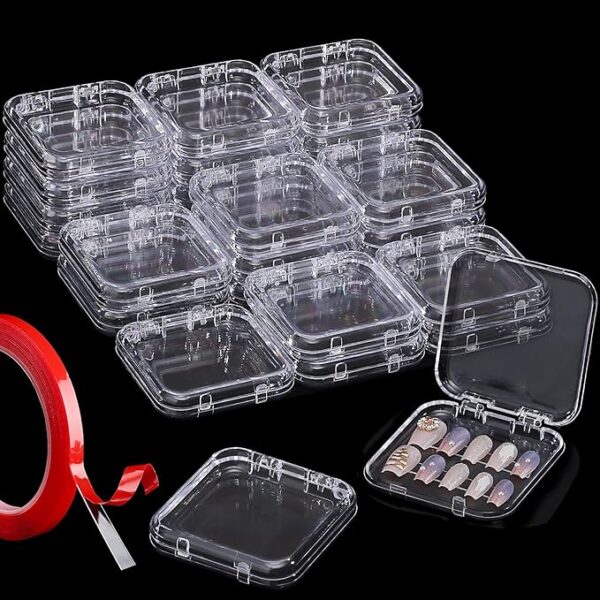 Press-on Nail Storage Boxes with 5M Nail Tape