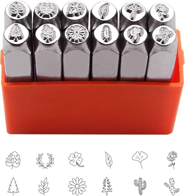Plant Theme Metal Stamping Kit Punch Tools
