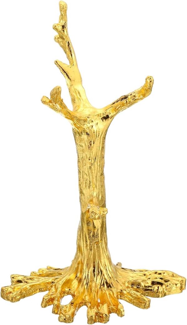 Gold Metal Crystal Ball Stand Tree Shape Holder