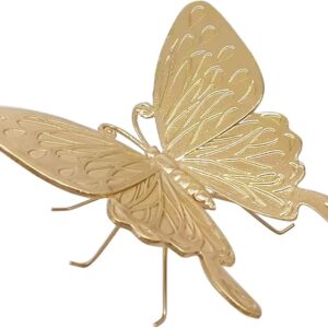 Gold Metal Butterfly Sculpture Mini Figurine for Home