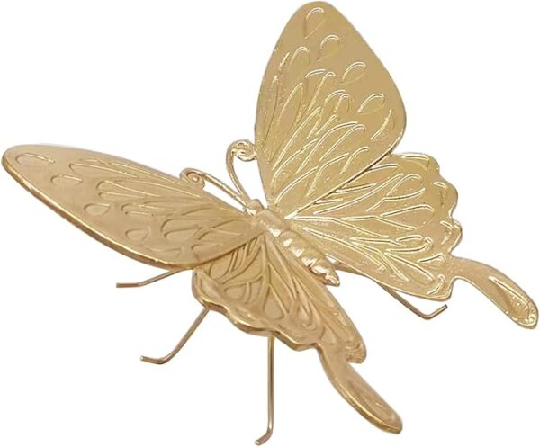 Gold Metal Butterfly Sculpture Mini Figurine for Home