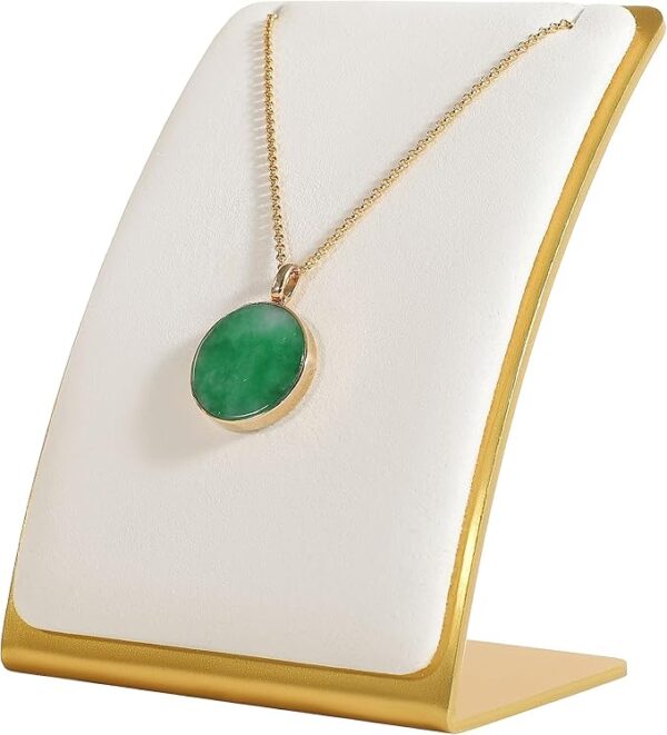 White Velvet Necklace Display Stand – Holder for Earrings & Jewelry Photography