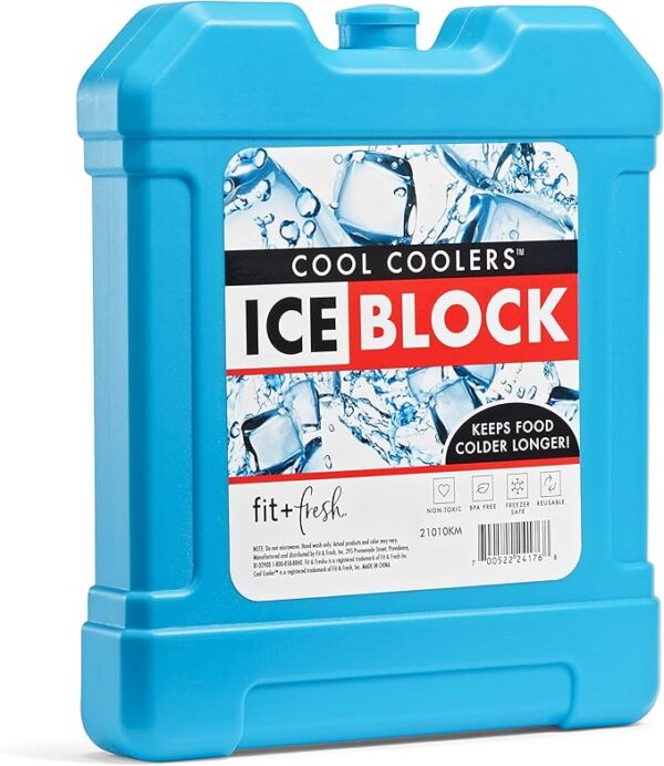 Large Cooler Ice Block for Beach Bags, Backpacks, or Travel