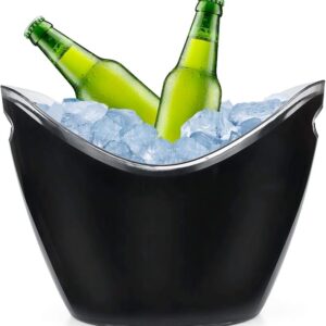 Black Plastic Ice Bucket Beverage Chiller