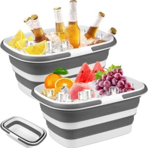 Collapsible Ice Buckets Foldable Beverage Tubs