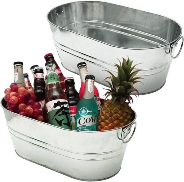 Gallon Galvanized Metal Ice Buckets