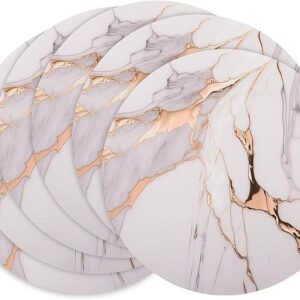 Gold & White Marble Disposable Paper Placemats for Parties