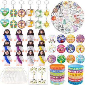 Christian Bible Party Favors: Cross Goodie Bags, Stickers, Bracelets, Pins, and Bags