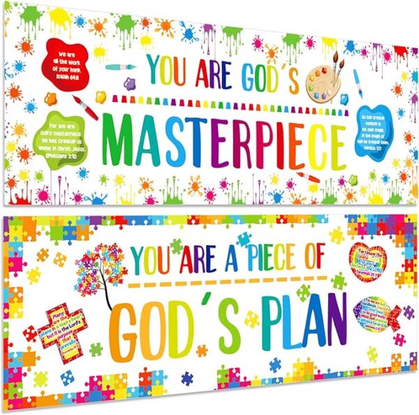 Christian Bulletin Board “Piece of God’s Plan” Borders