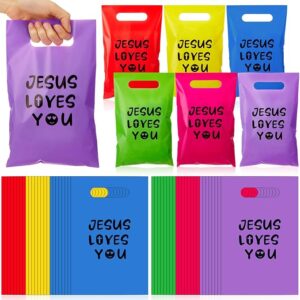 Jesus Loves You Plastic Goody Bags for Christian Party Favors