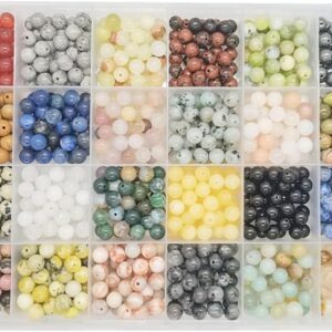 720pcs 6mm Crystal Stone Beads 24 Colors for Jewelry Making