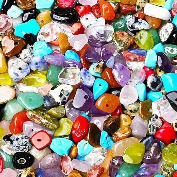 200pcs Natural Chip Stone Beads 5-8mm for Jewelry Making