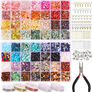 1800pcs 56 Colors Crystal Chip Beads Kit for Jewelry Making