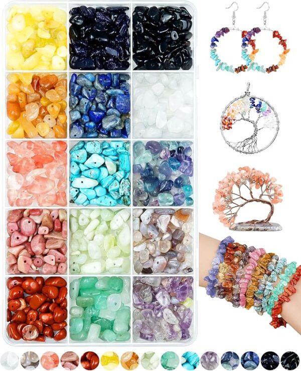 Natural Chip Stone Beads 15 Colors for Jewelry Making