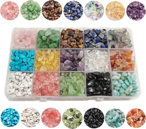 Natural Chip Stone Beads 15 Colors for Jewelry Making